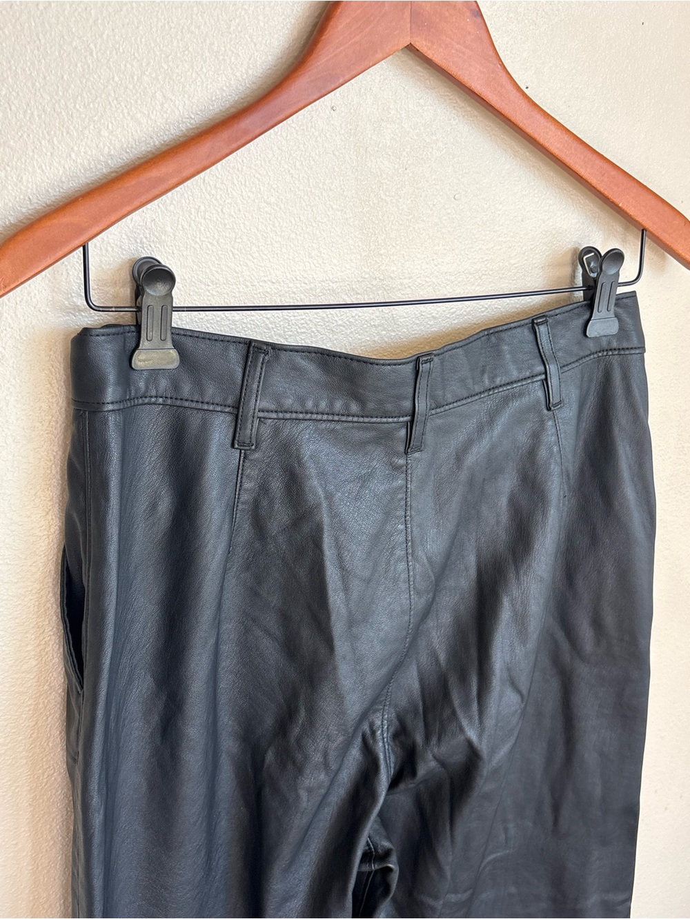 Levi’s Made & Crafted Math Club Slacks Black Faux Leather Slacks Pants 28 - Picture 13 of 16
